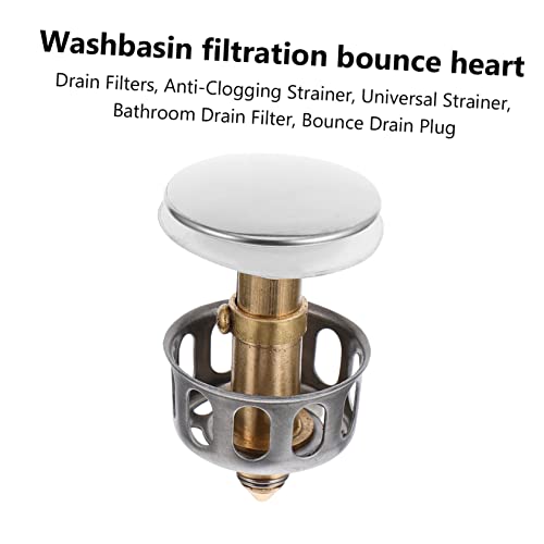 Tapón rebote para desagüe Angoily 2 piezas acero inoxidable miniatura 4