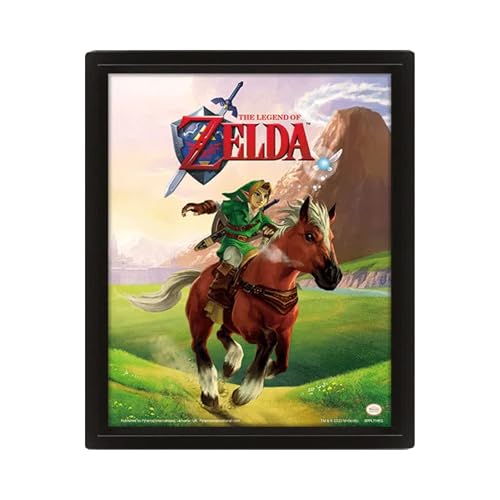 Pyramid International – Cadre lenticulaire 3d - Vrai effet de mouvement et de profondeur – Nintendo - Zelda - Galop – Idée cadeau anniversaire -...