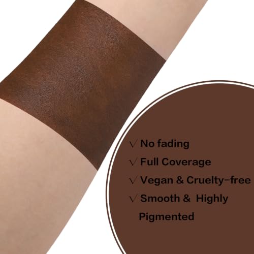 Image of BADCOLOR Brown Face Body Paint Stick, Full Coverage Face Paint Stick for Adults Children Cosplay Makeup, Blendable Facepaint Foundation for Werewolf Deer Bear Scarecrow Zombie Pirate Cosplay
