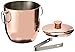 Oggi Copper Plated Mirror Finish Stainless Steel Ice Bucket with Tongs, 3 quart