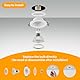 GeyouLux 10x LED Einbaustrahler 230V IP44 Rahmen mit GU10 Fassung, Aluminium Deckenspots Weiß, Rund Flach LED Spots Badezimmer Einbauspots Spot Einbaurahmen 68mm lochmass für Außen- Innen