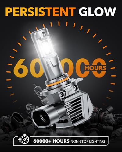 Image of OXILAM 9005 LED Light Bulbs, 13X Brighter 6500K Cool White, Anti-Flicker, 60000Hrs Lifespan, 9005 /HB3 LED Fog Light Compatible with Cars Trucks SUVs, Pack of 2