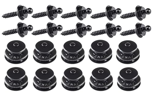 Boutons Tenax noirs autobloquants et vis pour fixation sécurisée