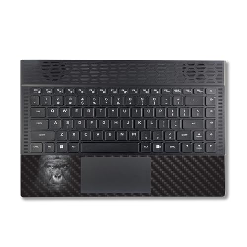 Image of MightySkins Carbon Fiber Skin Compatible with Alienware X14 R2 (2023) Full Wrap Kit - Mono Gorilla | Protective, Durable Textured Carbon Fiber Finish | Easy to Apply & Change Styles | Made in The USA