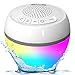 Portable Wireless Bluetooth Pool Speaker - IP68 Waterproof Outdoor Floating Pool Speaker with Lights, TWS, Surround Stereo Sound, Hands Free Calling - Home Shower/Pool/Beach/Travel (White)