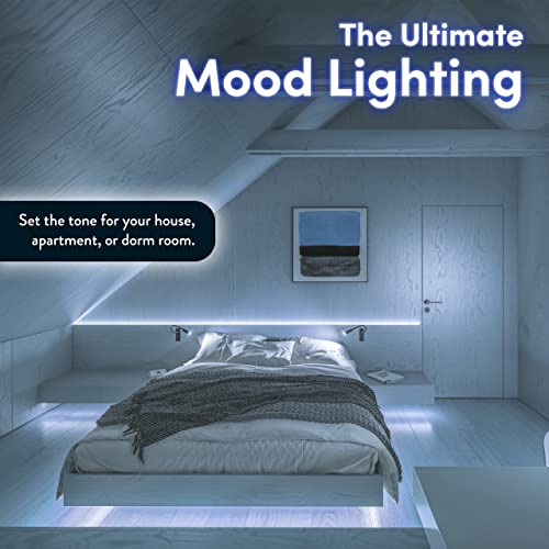 Image of Power Practical USB Bias Lighting, LED TV Backlight Strip, Ambient Home Theater Light, TV Accent Lighting to Reduce Eye Strain, Improve Contrast, White, X-Large (41 inch-59 inch TV)