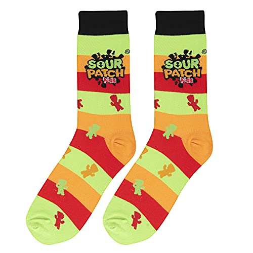 Crazy Socks, Sour Patch Kids Candy Stripes, Crew Socks For Men, Novelty Silly #TOP4
