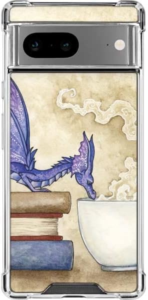 Skinit Clear Phone Case Compatible with Google Pixel 7a - Officially Licensed Whats in Here Coffee Dragon by Amy Brown Design