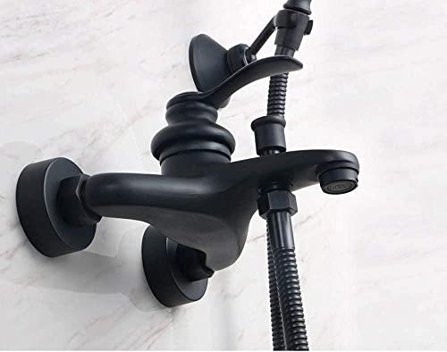 Douche rétro en cuivre ISCBAFYX : votre rituel bien-être avec mitigeur eau chaude froide noir
