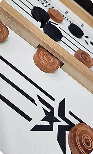 Image of 12 Inch Magnetic Wooden Chess Board Made With Indian Rosewood With Chess Set And 2 Extra Queens. Cup Board Style Folding Games (Wooden Hockey), All Age, Brown