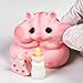 Handmade Taba Squishy Hamster Toy, Cute Squishy Hamster Fidget Toy, Soft Silicone Mochi Furry Toy, Stress Relief Gift for Adults & Kids (Pink Monster)