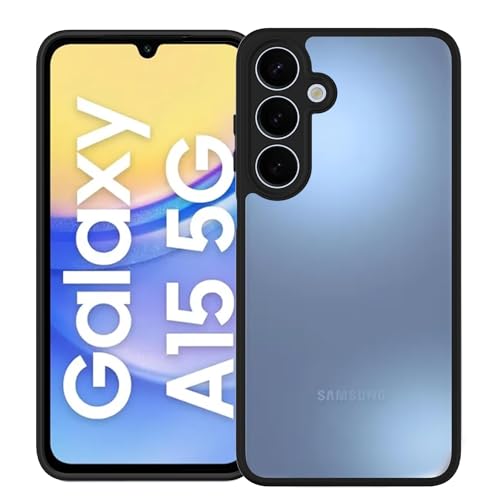 Image of KAPAVER Hybrid Series Back Cover Case Compatible with Galaxy A15 (PC+TPU) (Black)