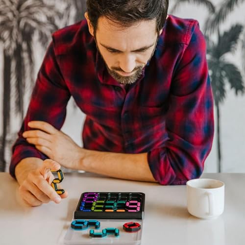 Image of TEC TAVAKKAL IQ Puzles Brain Teaser Game for Kids Portable 3D Logic Puzles 120 Challenges Educational Travel Game for Brain Development, Problem-Solving for Kids Adults (IQ Puzles Pyramid Number)