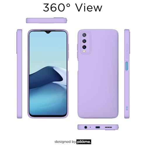Image of Outlouders Back Cover for Vivo Y12s / Y20 / Y20i / Y20G | Camera Protection | Durable Soft Matte Silicone Bumper Case (Purple)