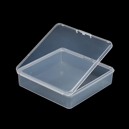 Image of 12 Pcs Square Bead Organizers (3.23 x 3.23 x 0.91 inch), Clear Plastic Beads Storage Containers Box for Jewelry Findings and Art Supplies