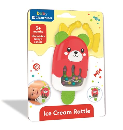 Clementoni, Baby Clementoni Rattle Ice Cream, Teether for Toddlers from 12 Months, 17503, rot - Image 2
