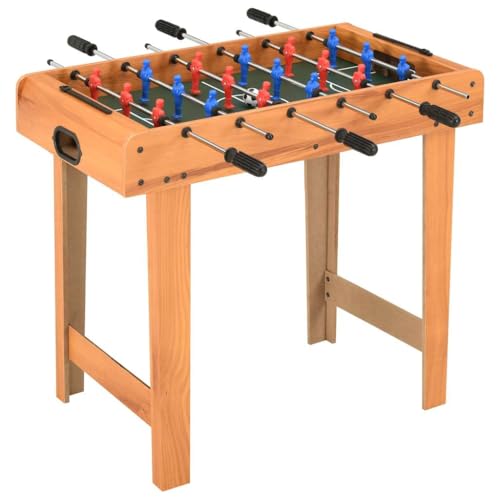 vidaXL Mini Kickertisch Tischkicker Kicker Profi Fussballtisch Fußballtisch Tischfußball Spieltisch Getränkehalter 69x37x62cm Ahorn