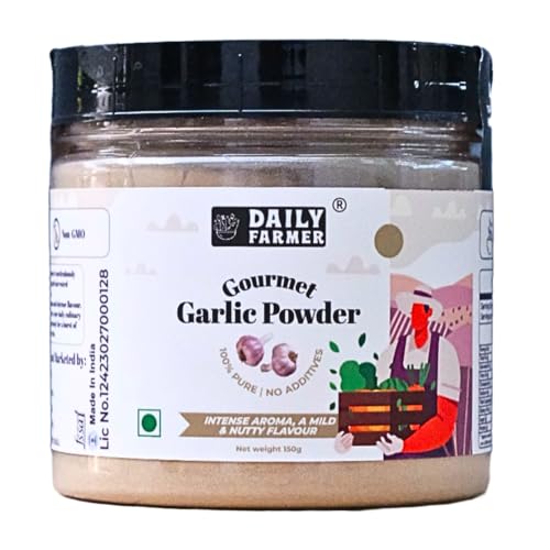 Daily Farmer Dehydrated Garlic Powder | Ready to Use | No Additives | No Fillers | Seasoning | Culinary Essential | 150g (Pack of 2) (B0CCV25NDZ) Amazon Price History, Amazon Price Tracker