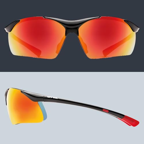 Uvex sportstyle 223 Sportbrille, black/red, one size – Ansicht 5