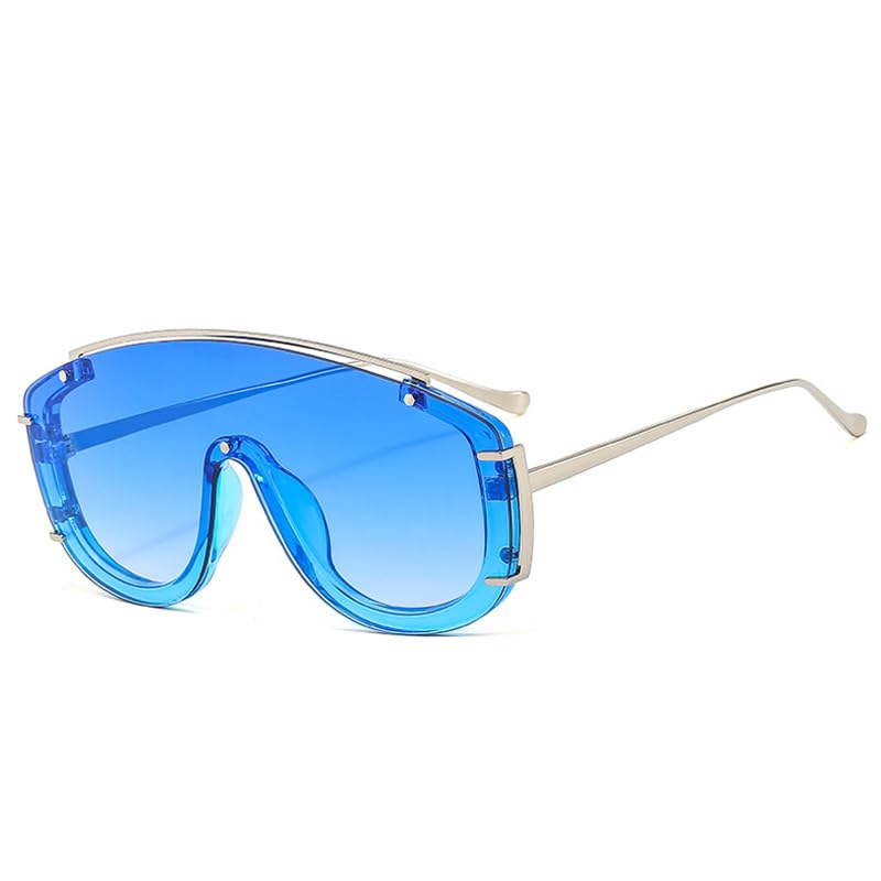 Lunettes de soleil surdimensionnées bleues pour les terrasses et sorties estivales