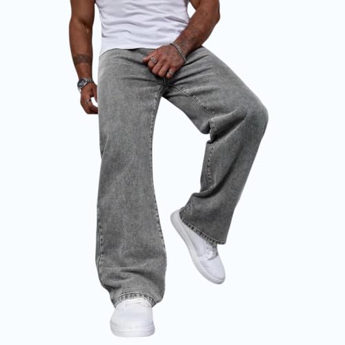 Image of Men Jeans || Baggy Fit Jean's for Man || Loose Fit High Rise Denim || Non Stretchable Casual Wear Jean,s || Dance Rap Rapping Style Pant for Men || Denim Cotton Jeans