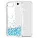 iPhone 7 Case, iPhone 7 Liquid Case, iPhone 8 Case, VEGO Glitter Sparkle Bling Flowing Floating Case Cover Fashion Creative Design for Girls for Apple iPhone 7 (2016) / iPhone 8 (2017) (Blue)