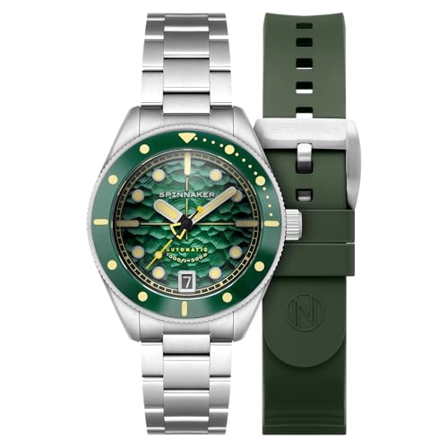 Spinnaker Mens 42mm Challenger Automatic Sea Green Watch with Solid Stainless Steel Bracelet SP-5159-22