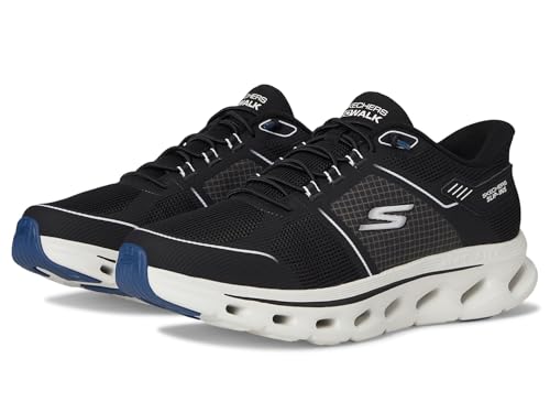 Skechers Men's Go Walk Glide Step 2.0 Zalor Hands Free Slip-Ins Sneaker, Black/White, 14