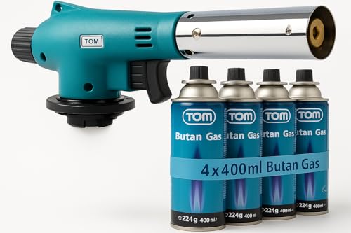 TOM Gasbrenner – Brenneraufsatz - Gaskartuschen mit Bajonettverschluss MSF-1A für...