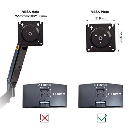 NB North Bayou Dual Monitor Desk Mount Stand Full Motion Swivel Computer Monitor Arm Fits 2 Screens up to 32'' with Load Capacity 6.6~26.4lbs for Each Monitor G75