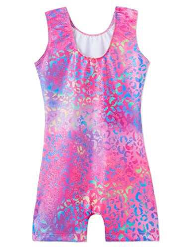 Image of Domusgo Gymnastics Leotards for Girls Sparkly One Piece Biketard Size 1-10Y