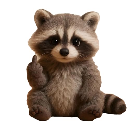 Meet The Attitude Squad, Tiny Plush Rebels with SASS & Snuggles Pocket-Sized Toys for Stress Relief & Humorous Gifts for Sassy Friends (Raccoon)