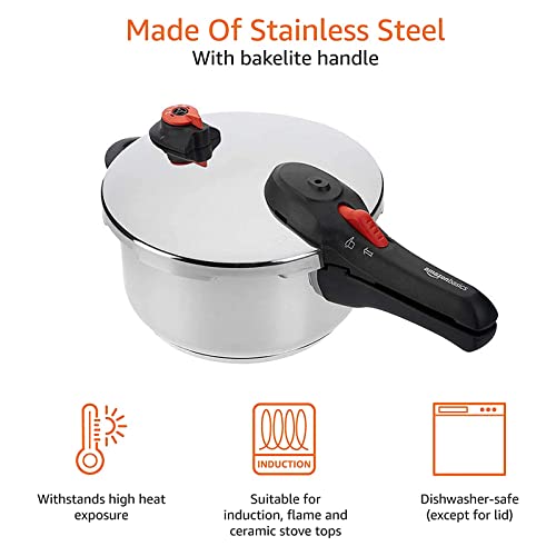 Amazon Basics Stainless Steel Pressure Cooker 4 Litre Gazasgoods