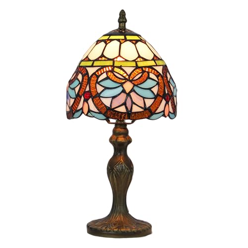 Lampe de bureau LED style méditerranéen restaurant bar chevet verre coloré