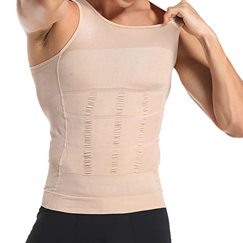 T-Shirt Compression Homme Ventre Plat Maintien Dos Gaine Sculptante YRYRYW