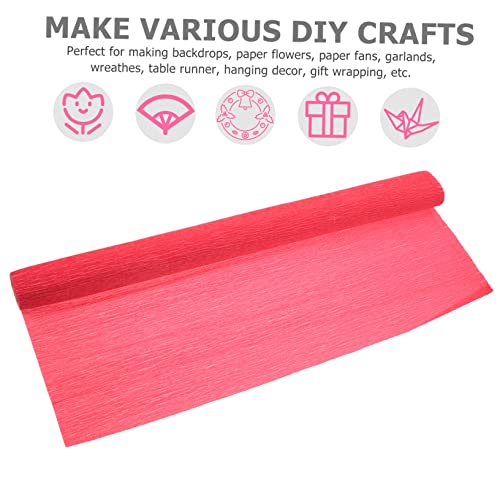 Coheali 1 Roll Pink Decor Black Bouquet Paper White Floral Wrapping Paper Crepe Paper Streamer Pastel Crepe Paper Crepe Paper Roll Crepe Paper Set Making Tools Materials Curled Paper Fold #TOP5