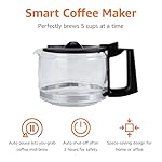 Amazon Basics 5 Cup Drip Coffee Maker, Coffee Machine with Glass Coffee Pot (0.8 Qt), Auto Shut-off, Auto Pause, Removable Filter Basket, Matte Black - Image 3