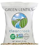 CLEAR CREEK Green Lentils | Project Non-GMO Verified | 25 lbs | Vegan | Non-Irradiated (Will Sprout) | Kosher | Vegan