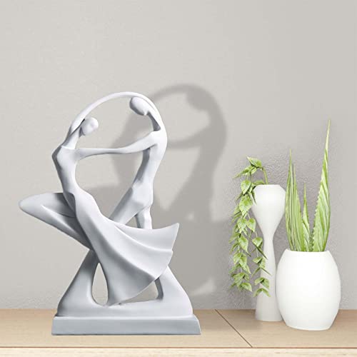 Amyza Stylish Creative Abstract Decor Sculpture Modern Home Decor - Dancing Resin Sculpture With Graceful Lines, Cute Circle Of Love Figurines Suitable For Bedroom,Living Room And Bookcase #TOP2