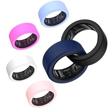 [6 peças] Capa de anel de silicone para Samsung Galaxy Ring, capa de anel elástico compatível com anel Samsung Galaxy tamanho 5 6 7 8 9, capa protetora para Samsung Galaxy Ring Working Out