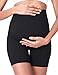 POSHDIVAH 2 Pcs Black Women's Maternity Yoga Shorts Over The Belly Bump Summer Workout Running Active Short Pants with Pockets 5
