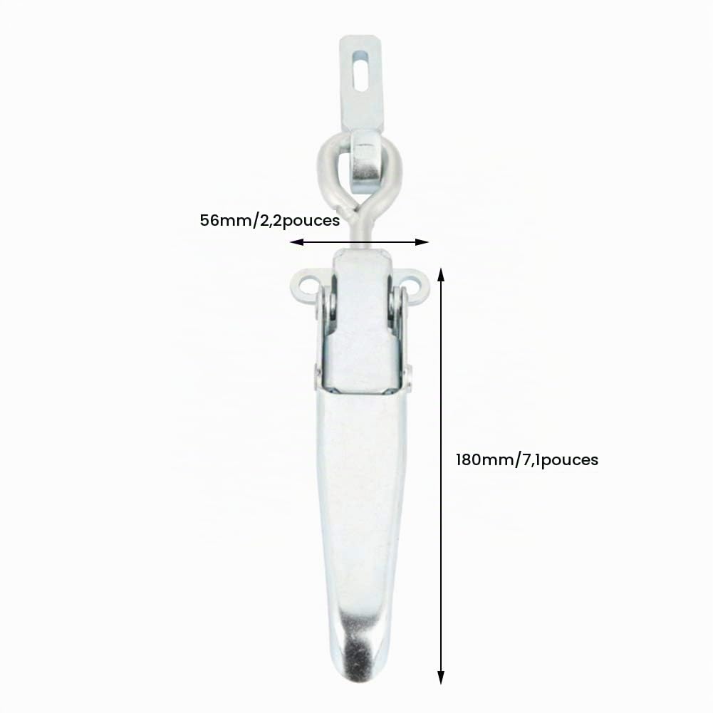 Akozon Loquet à Ressort Bascule Cadenas de Corps de Remorque de Verrouillable en Métal