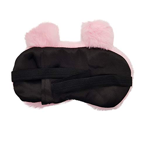 Image of Jenna Cute Gel Fur Sleeping Eye Shade Mask Cover for Insomnia, Meditation, Puffy Eyes and Dark Circles Kitty Pink