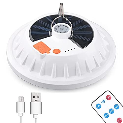 Lyfaro 120 Leds Solar Camping Light With Remote Control, Usb Rechargeable Hanging Tent Lantern Ultra Bright For Emergency Canopy Power Outage, White (Cl02) #TOP1