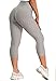 FITTOO Mallas 3/4 Leggings Capris Mujer Pantalones Yoga Alta Cintura Elásticos Super Suave #1 Gris M