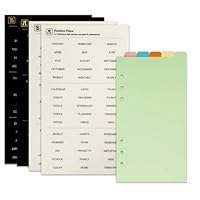 Zelten PP Binder Index Dividers mit 4 Blättern Tab Aufkleber für Personal Organizer Planner Loose Leaf Notebook(Papier Mehrfarbig 5-Top Tab,A6 / 6 Loch)