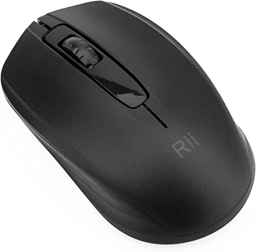 Image of Rii Wireless Mouse, 2.4G Portable Computer Mice for PC, Laptop, Windows,Office Included Wireless USB dongle (Black)