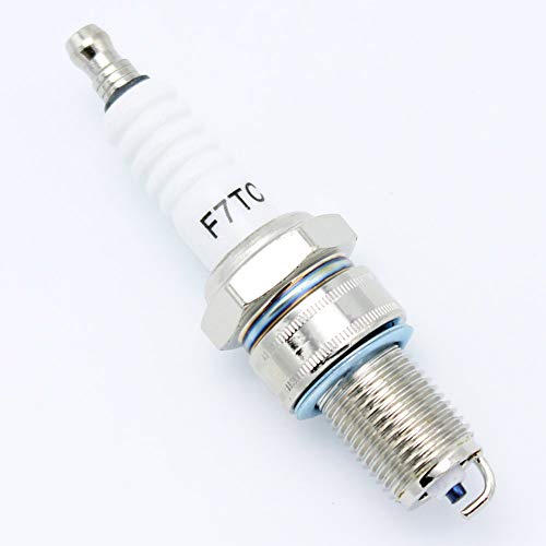QAZAKY 5 pcs Spark Plug F7TC Replacement for GX120 GX160 GX200 GX240 GX270 GX340 GX390 Generator Lawnmower Tractor Rototiller Water Pump Gokart Mini Bike Tillage Polishing Machine 177F 182F