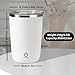Rechargeable Automatic Self Stirring Coffee Mug 12oz Stainless Steel Magnetic Cup Self Stirring Mug With lid Best Gift For Women And Men-White