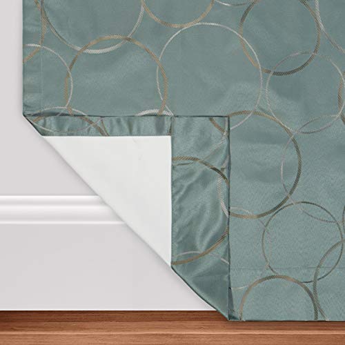 image for ECLIPSE Meridian Modern Blackout Thermal Grommet Window Curtain for Be